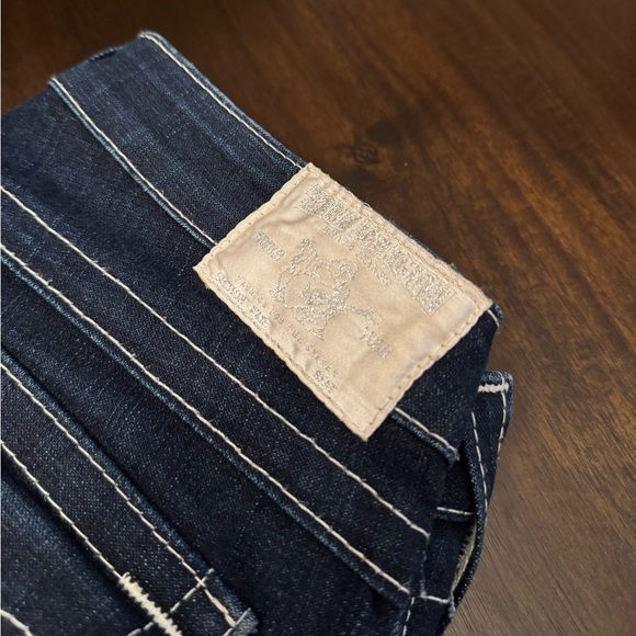True Religion World Tour Billy Low Rise Pearl Button Denim Jeans Size 26 - Picture 8 of 10